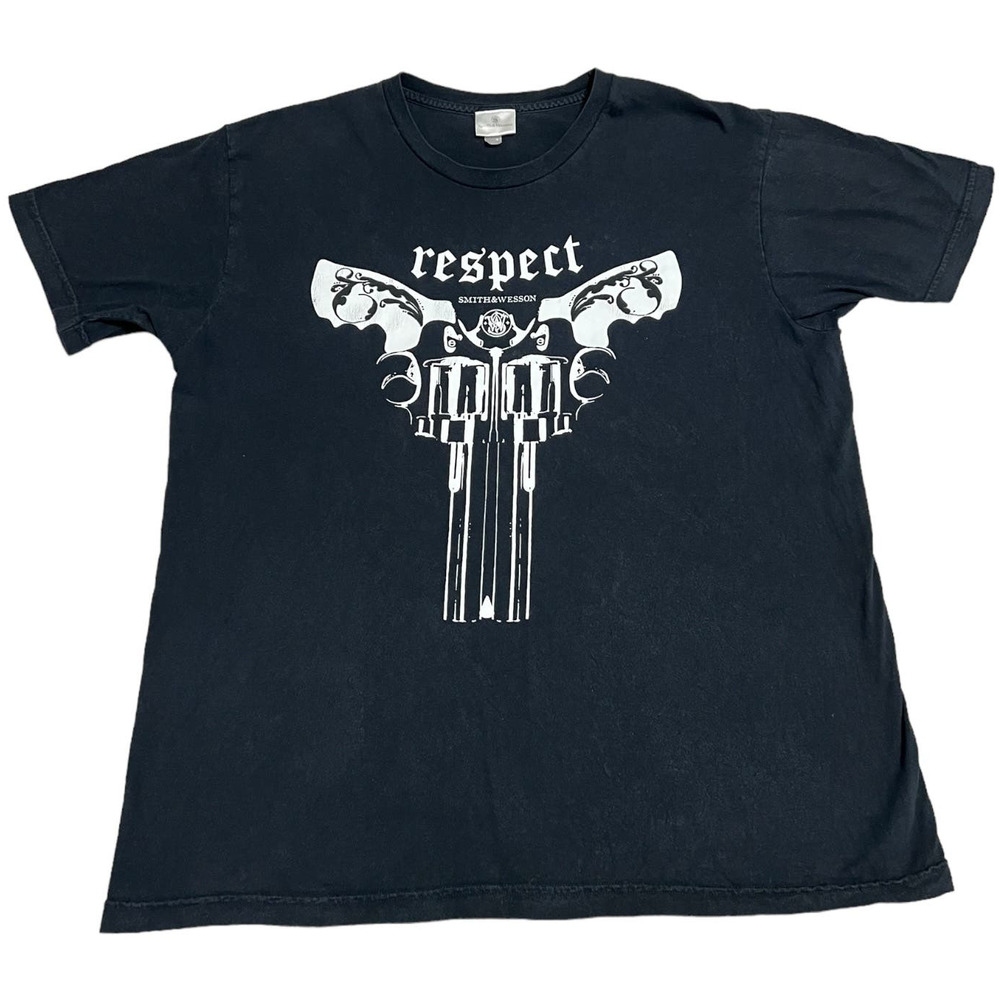 Smith & Wesson Black Graphic T-Shirt Size XL Crew Neck Short Sleeve